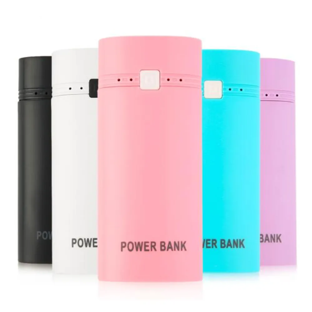 Casing Power Bank USB Portabel DIY, Kit 18650 Pengisi Daya Ponsel Baterai Korek Api Portabel Lebih Kecil 5 Warna