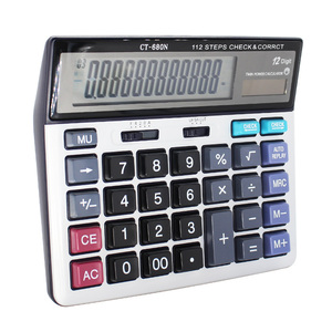 Gran dígitos de la pantalla LCD teclado de ordenador 112 pasos Compruebe la correcta financiero electrónico Calculadora de escritorio - Product Image 1