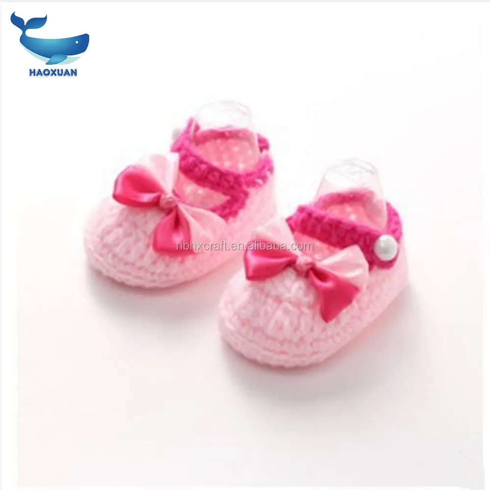 HAOXUAN — chaussures Crochet à la main, bottes tricotées, chaussures de bébé