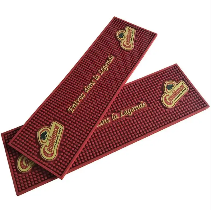 Anti-slip eco-friendly personalizzato barmat bar gomma mat