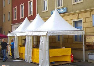 Adedi 1 parça sıcak satış lüks özel 5x 5m PVC kapak Gazebo Pagoda çadırı su geçirmez bahçe olay parti Marquee Logo çerçeve sergi - Product Image 6