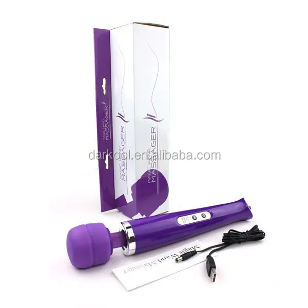 W001R/10 Velocità USB ricaricabile Massager Magico Grande Vibratore corpo massager della bacchetta prodotti del sesso