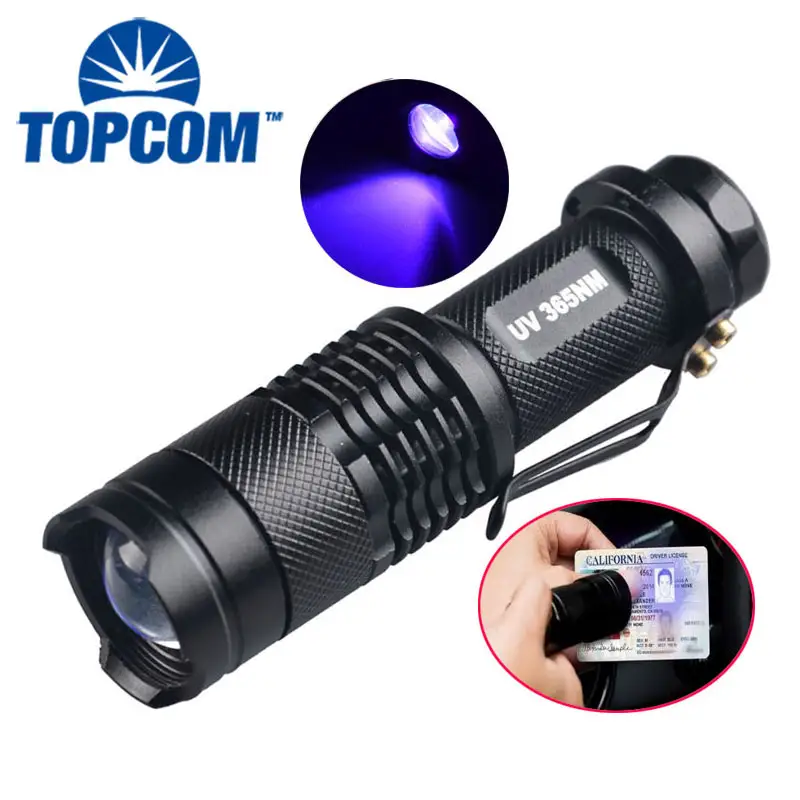 Lampe pointeur laser uv à lumière led, tactique, 365nm, pour la chasse de nuit, style toshiba, plongée, torche