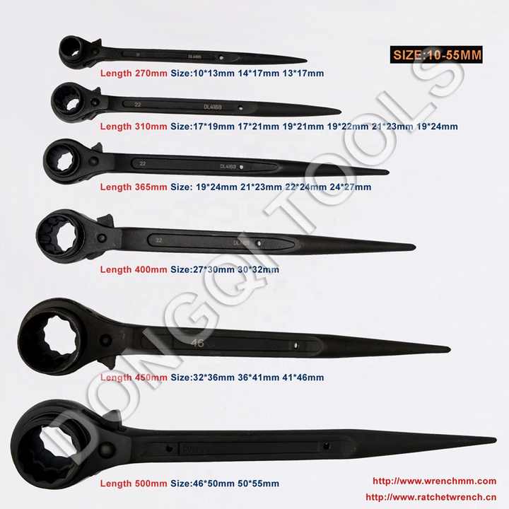Double Ratchet Spud Wrench Ratchet Wrench Podger Socket Spanner 7/8" 3/4" 1-1/8"  1-1/4"