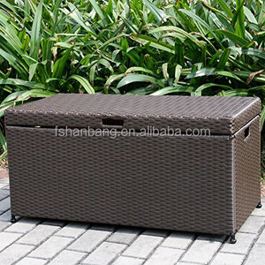 Wicker Patio Deck Pool Hộp Lưu Trữ Ngực Trunk Đệm Gối Đồ Chơi Bin Poolside Lưu Trữ - Product Image 2