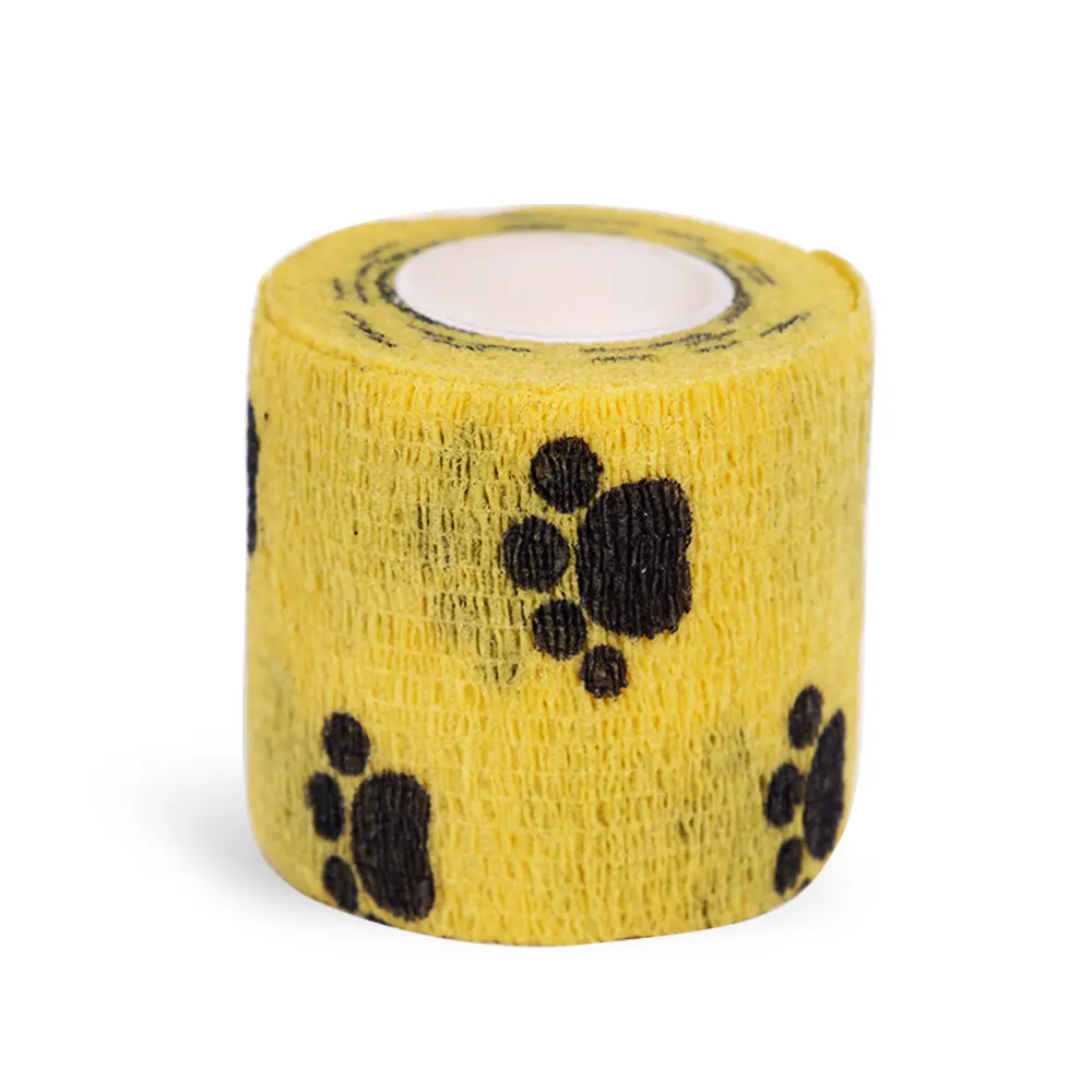Fabrika çıkışı esnek kendinden yapışkanlı vet wrap olmayan dokuma pet yapışkanlı elastik bandaj köpekler için
