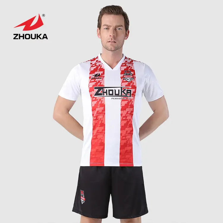 Zhouka camisa de futebol e equipe de futebol, venda quente, novo design, camisa de futebol, 2019
