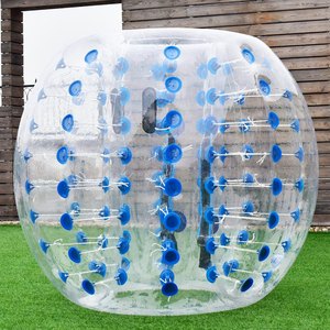ホット販売大人TPU/PVCボディZorbバンパーボールスーツインフレータブルバブルサッカーサッカーボール、カラードット付き