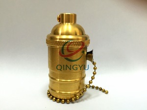 Latón interruptor de la lámpara titular con doble anillos retro lámpara enchufes