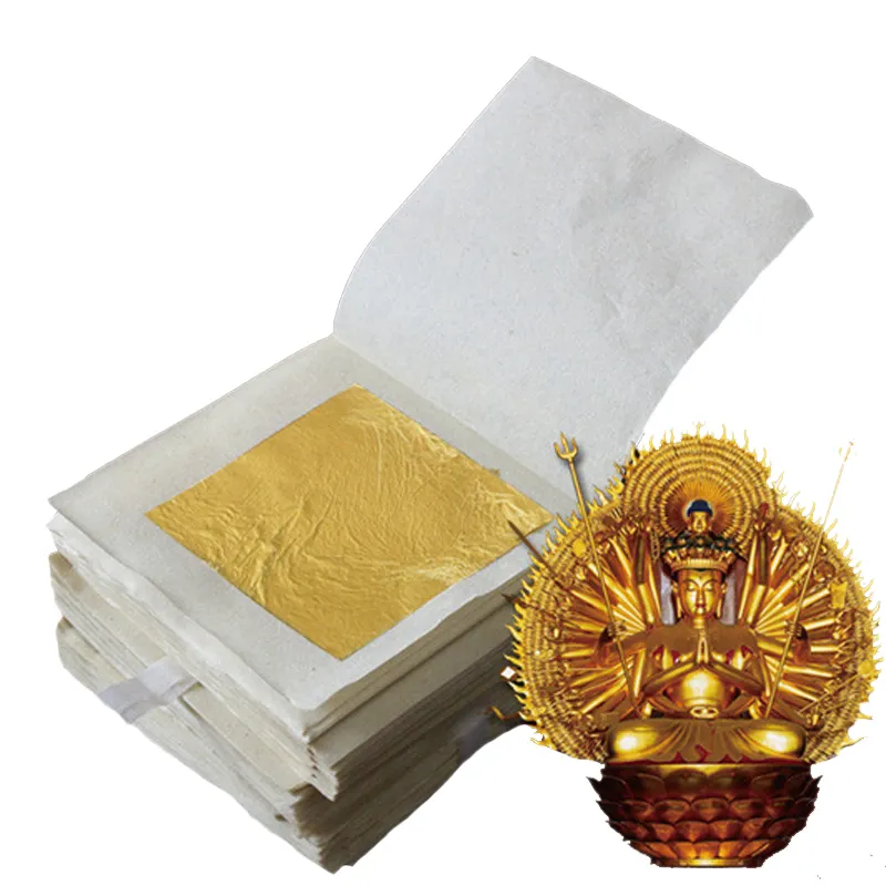 זהב רדיד נייר זהב רדיד נייר קוסמטיקה יופי עור טיפול בודהה פסל זהב