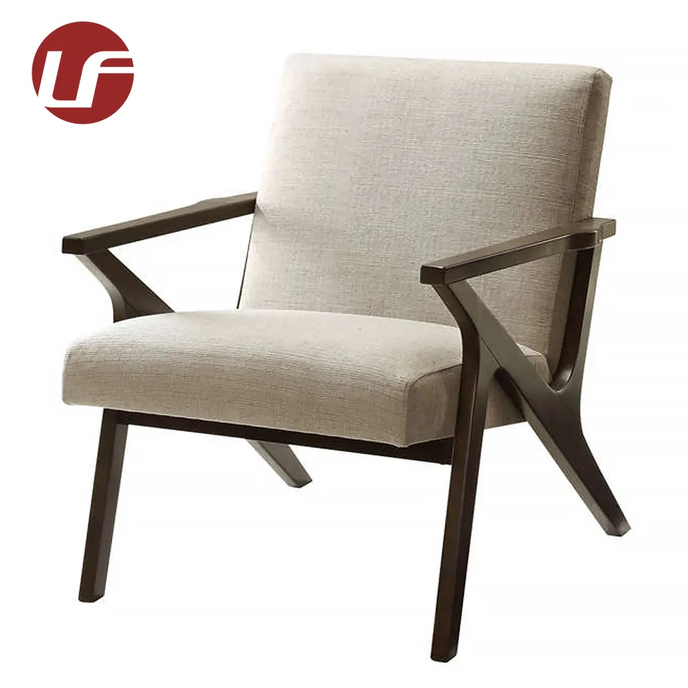 Design de luxe Moderne de Restaurant Tissu Chaises de Salle À Manger En Bois Solide D'OEM Hotsale Turc Fauteuil