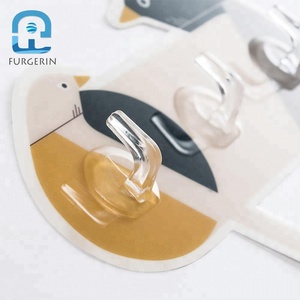 批发厂家价格鸟形衣服壁挂塑料门自粘钩 - Product Image 2