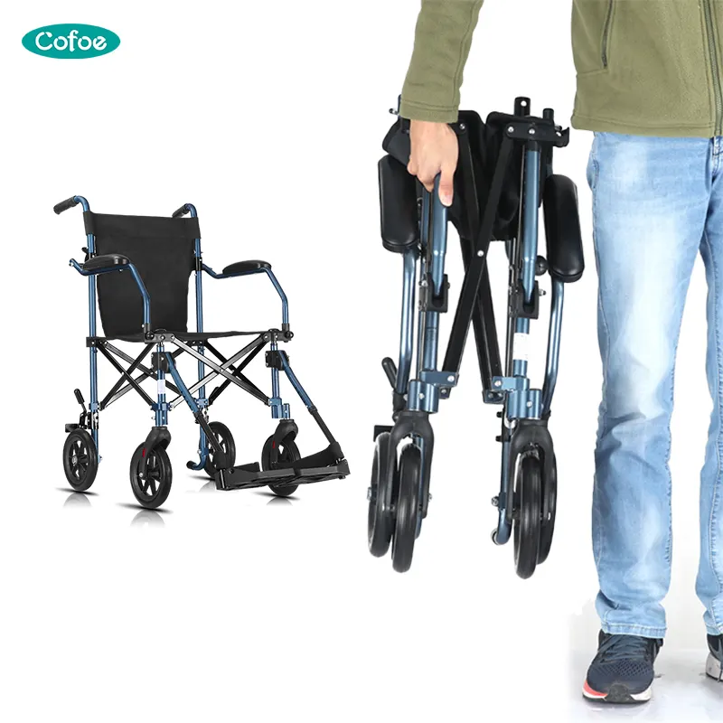 New Design Lightweight Folding Aluminium Alloy Manual Wheelchair