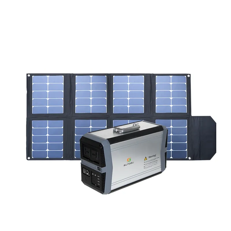 1KW Sistema di Generatore di Energia Solare Portatile di Energia Elettrica Al Litio Batteria 1000Wh per Ventola Del Computer TV LED