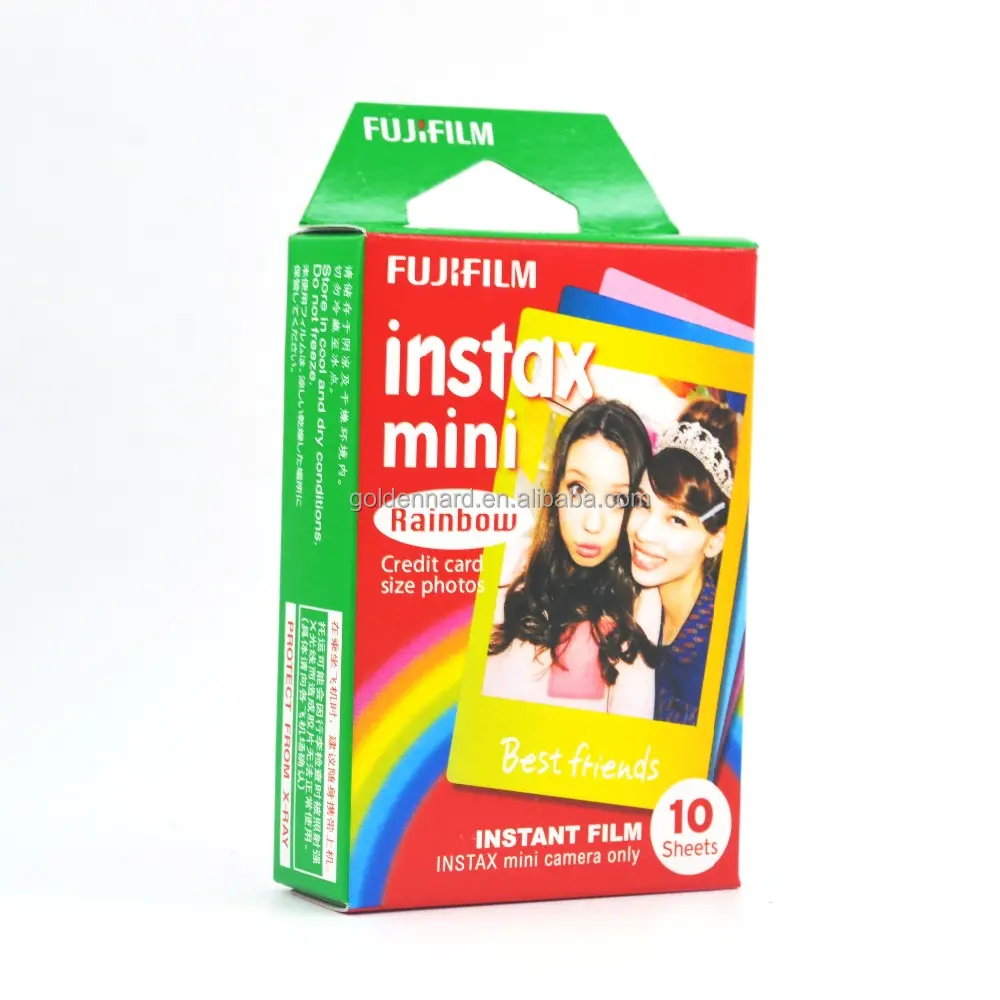 Fujifilm Instax Mini Film Instant Rainbow Film for Mini 7s/Mini 8/Mini 9/Mini 11/Mini 25/Mini 50s/Mini90カメラなど。
