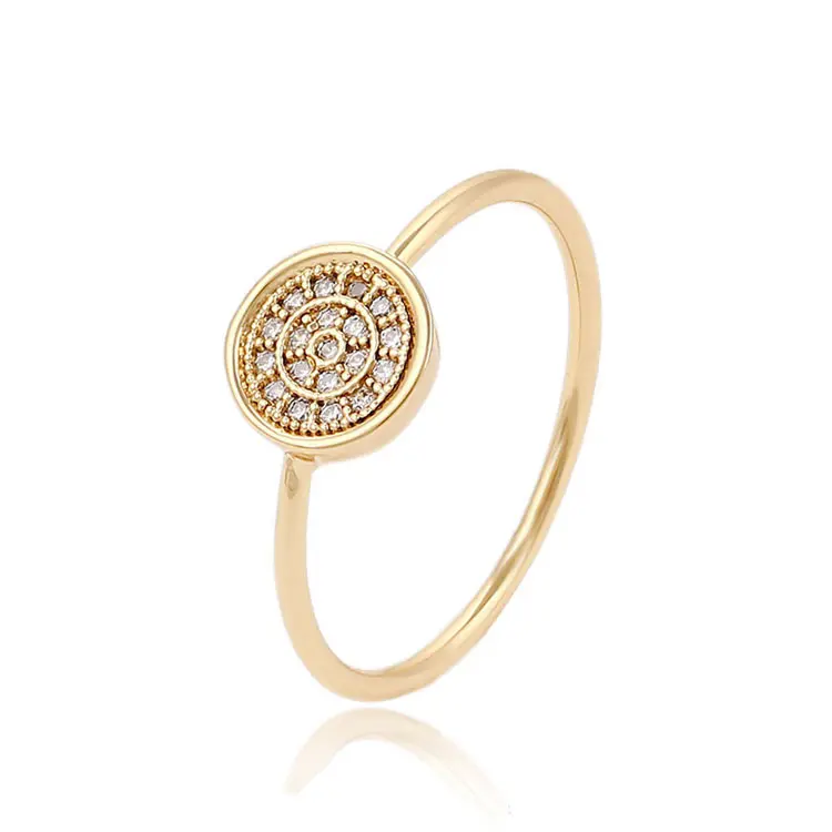 Xuping-anillo chapado en oro de 18k, joyería, anillo de diseño simple, 13653