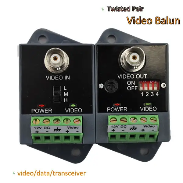 Penjualan Terlaris!! 1ch Balun Video Aktif UTP untuk Kamera CCTV, Video/Data/Transceiver Maks 3000M