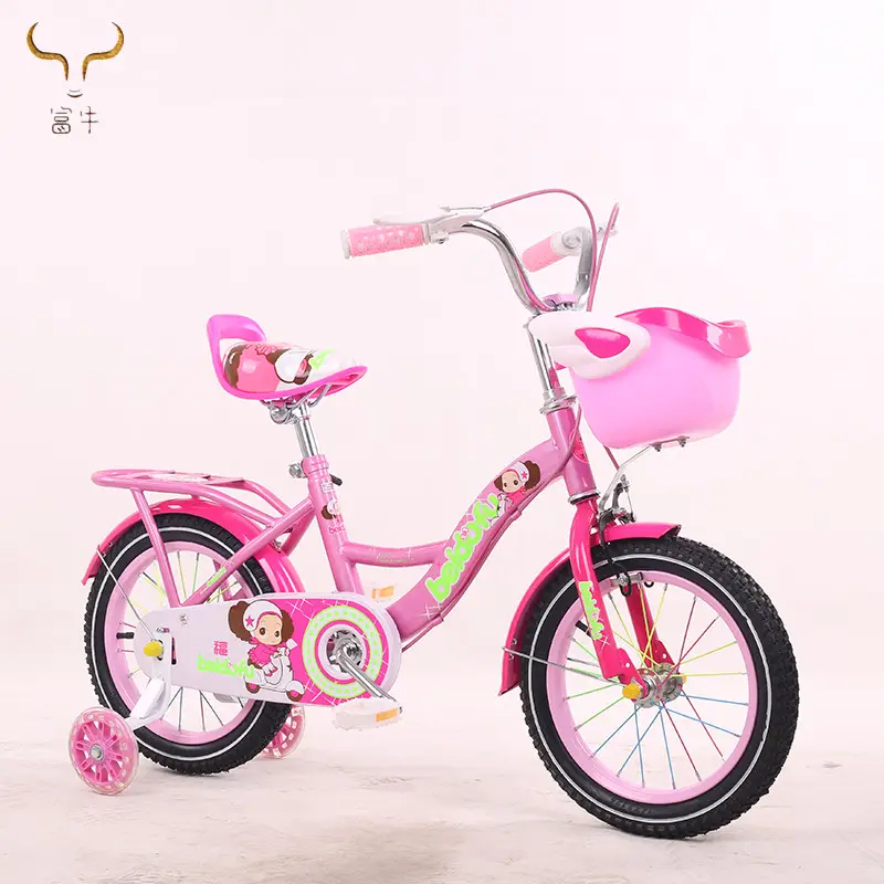 Bicicletas de modelo con cesta de plástico delantera para niños, bicicleta para niños y niñas de 5 años, precio barato