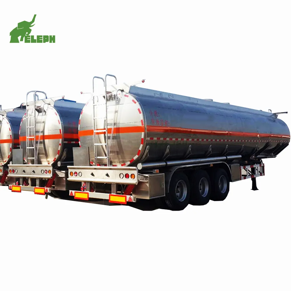 40000L 50000L Tri-axle Stainless Steel Material Milk Fuel Transport Tanker Semi Truck Trailer