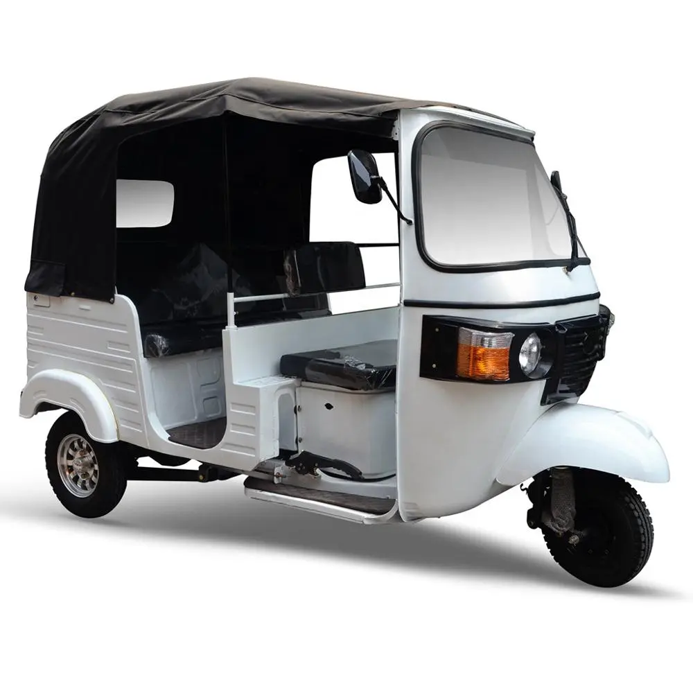 Bajaj-triciclo de pasajeros de 2 filas, motocicleta de tres ruedas para pasajeros, 3 pasajeros