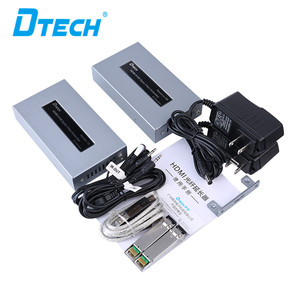 DTECH ODM / OEM 1080p 20千米以太网高清信号无损传输<span class=keywords><strong>kvm</strong></span> hdmi光纤扩展器带红外