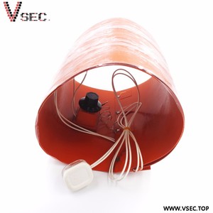 200升55加仑220v 2000瓦油桶加热鼓带加热器，带可调温度控制器