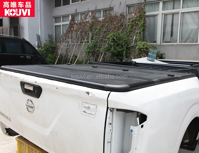 Kv8801 cama de caminhão de captamento, lábio de alumínio, três dobras, capa para 2016-2018 nissan navara np300 frontier