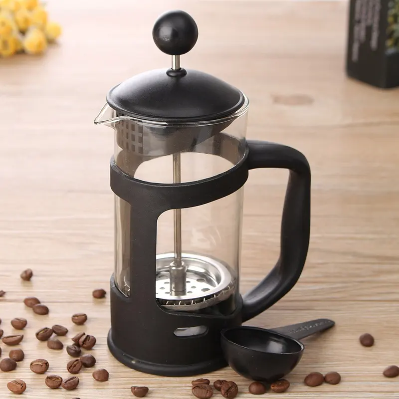 2021 Heat Resistant Glass Coffee Press Tea Filter Plunger Coffee Maker Pot