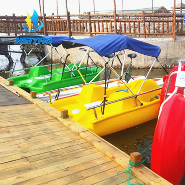 Adulto pedal barco quatro-assento PE pedal barcos barco elétrico de Água equipamento de jogo