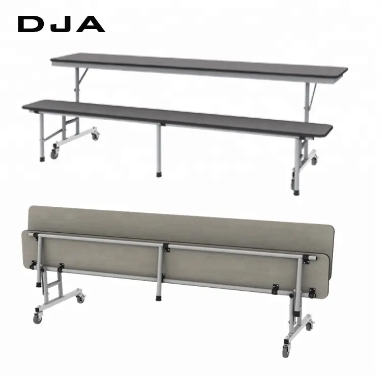 Mesa de jantar móvel, banco de sala de aula, mesa dobrável para piquenique e cadeiras, mesa de estudo, mobília escolar Morden, metal 3 em 1 versátil