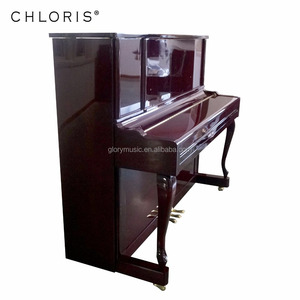 Chloris Shanghai Brand Piano HU-123M Mahogany Wooden Upright Piano with Solid Wood Piano Stool. Customize Color - Product Image 3
