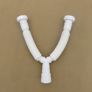 Double Plastic Drain Hose Sink Waste Hose Crinkle Hose Flexible <strong>Pipe</strong> - Product Image 1