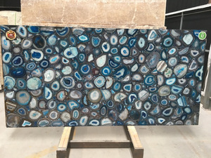 สีเขียว Agate แผ่นอัญมณีธรรมชาติแผ่นสำหรับ