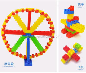 100PCS/bag Classic Educational Big Piece Plastic <strong>Building</strong> <strong>Blocks</strong> for Children