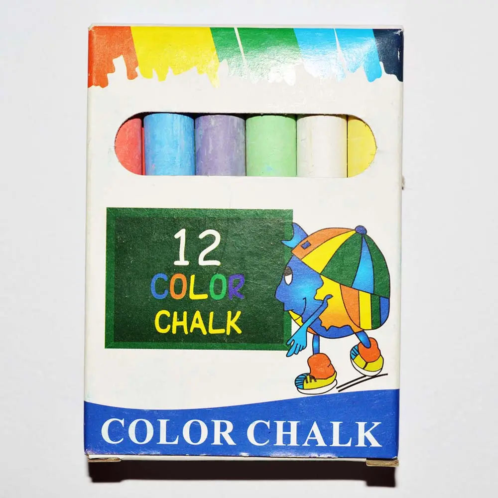 12PCS Packing School Blackboard White Color Chalk