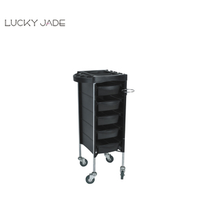 Plastic Cheap Hair Salon Rolling Trolley Cart With 1 Tray for Salon Working, Hair Dye and Hair Styling Tools