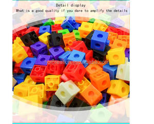 100 Piece Snap Cube Blocks and Interlocking Building Set Toy Color Sorting &amp; Math Counting DIY for Kids - Product Image 5