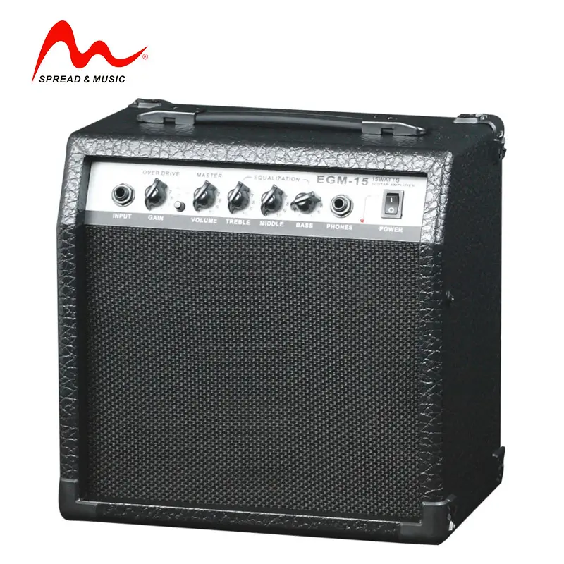 Newest 15w electric guitar amplifier with best choice EGM-15