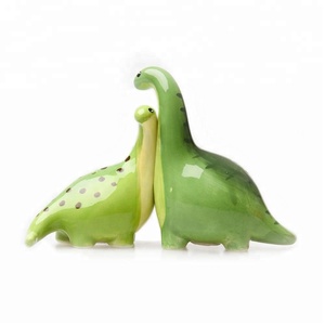 Dinosaur Shape Ceramic Salt &amp; Pepper Shaker <strong>Spice</strong> <strong>Jar</strong> Set of <strong>2</strong> - Product Image 2