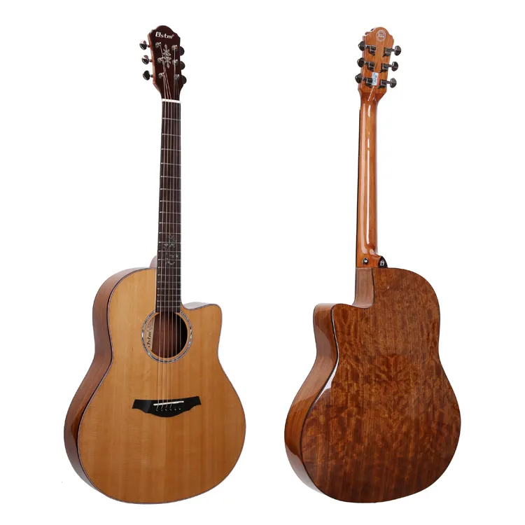 Sản Xuất Tại Trung Quốc Guitar Acoustic 6 Dây 41 Inch Guitar Gỗ Nguyên Khối Tùy Chỉnh OEM ODM Cho Người Yêu Guitar