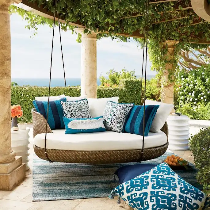 Fornitore di oro di vendita superiore outdoor furniture all weather mobili in rattan di vimini daybed