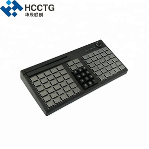 PS/2 + USB 双接口膜 76 键编程 POS 键盘与 MSR KB76M