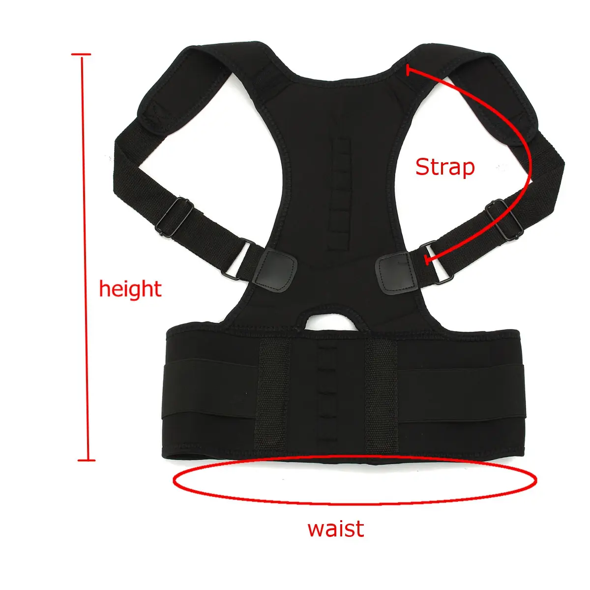 Upper back and neck pain relief unisex back posture corrector brace with clavicle support belt