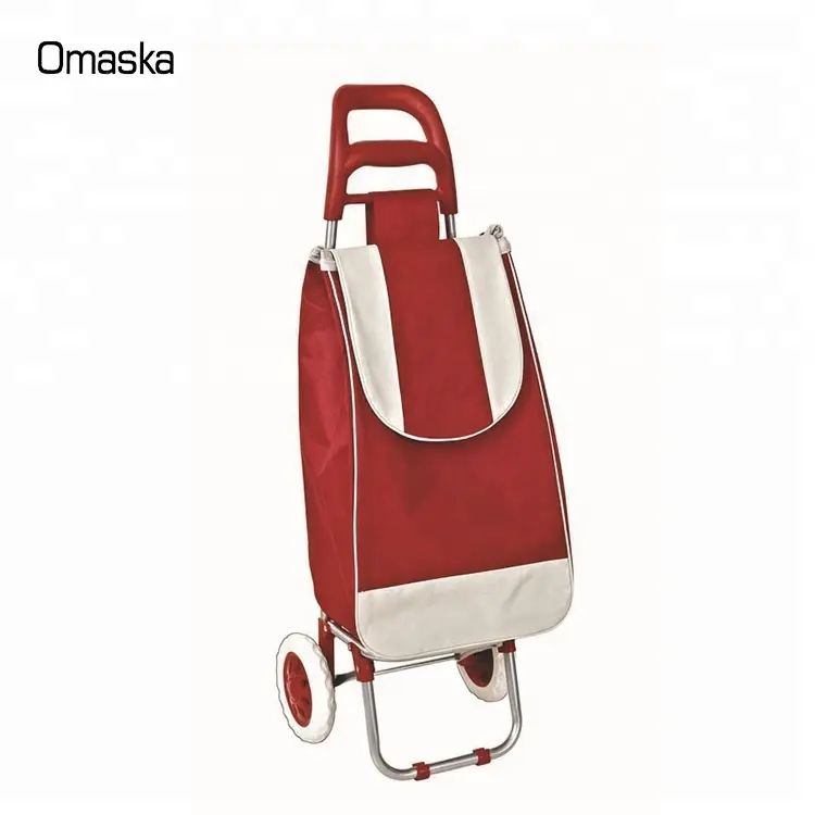 गर्म बेच कपड़े नायलॉन OEM पृथकत्व सरल फैशन 2 पहियों Foldable शॉपिंग ट्रॉली बैग
