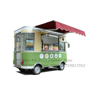 2025 Electric Food Truck Restaurant with Full Kitchen Street Food Cart for Selling Ice Cream Coffee Mobile Breakfast Kiosk