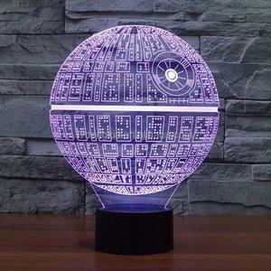 ホットサリング3dナイトランプベッドルームデコレーション新死スター3Dイリュージョンランプ<span class=keywords><strong>led</strong></span>ビジョンランプ3D夜の光