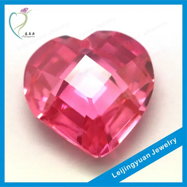 Đá Tổng Hợp Chính Hãng Hình Trái Tim Ruby Gem