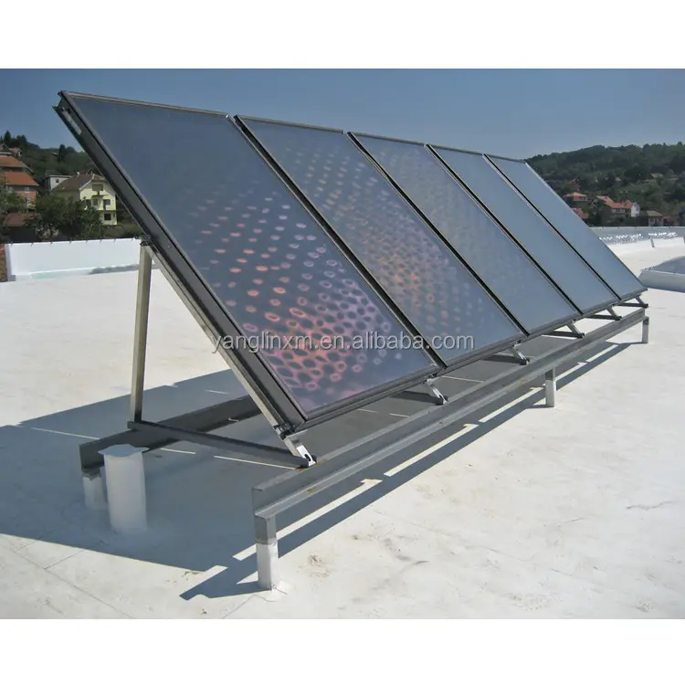 Panel Solar PV Kit de Techo de Teja Plana Montaje Estructuras de Aluminio