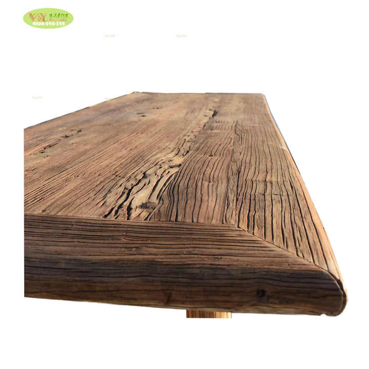 Chinese Antique Reclaimed Elm Wood Table 5cm Thick Recycle Old Elm Wood Dining Table for Restaurant