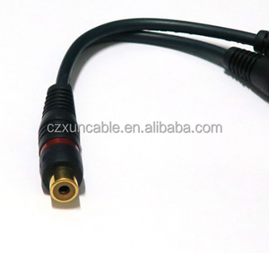 Cable divisor de 20cm RCA Y 2 RCA macho a 1 RCA hembra - Product Image 3